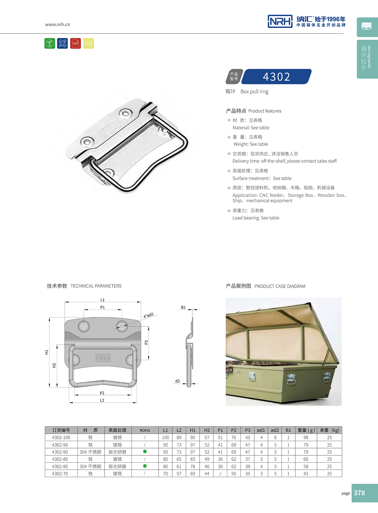 麻豆视频免费下载/NRH 箱环麻豆视频软件 铁质  4302-90